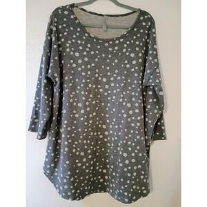 honeyme curvy polka dot oversized tunic top‎ shirt women's XXL